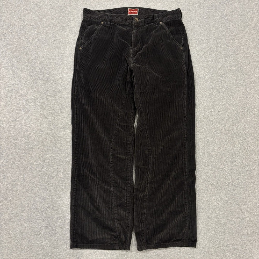 VINTAGE Y2K Tommy Hilfiger Denim Baggy Corduroy Pants Men's Size 32x28 Black